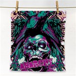 Anarchy Skull And Birds Face Towel