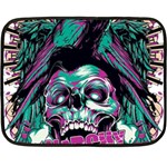 Anarchy Skull And Birds Fleece Blanket (Mini)