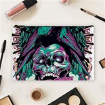 Anarchy Skull And Birds Cosmetic Bag (Large)