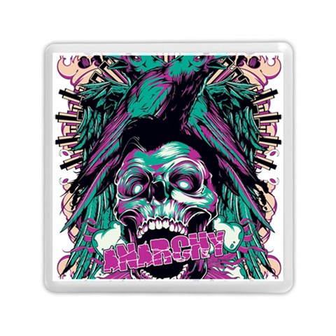 Anarchy Skull And Birds Memory Card Reader (Square) from ArtsNow.com Front