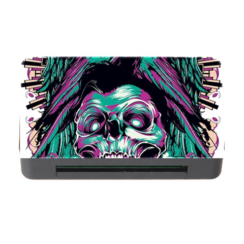 Anarchy Skull And Birds Memory Card Reader with CF from ArtsNow.com Front