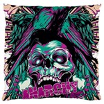 Anarchy Skull And Birds Large Cushion Case (One Side)