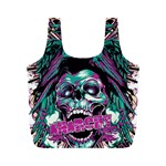 Anarchy Skull And Birds Full Print Recycle Bag (M)