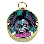 Anarchy Skull And Birds Gold Compasses