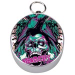 Anarchy Skull And Birds Silver Compasses