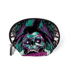 Anarchy Skull And Birds Accessory Pouch (Small) from ArtsNow.com Back