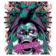 Anarchy Skull And Birds Drawstring Pouch (Large) from ArtsNow.com Back