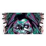Anarchy Skull And Birds Satin Shawl 45  x 80 