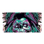 Anarchy Skull And Birds Satin Wrap 35  x 70 