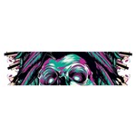 Anarchy Skull And Birds Oblong Satin Scarf (16  x 60 )