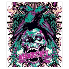 Anarchy Skull And Birds Drawstring Pouch (XS) from ArtsNow.com Back