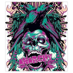 Anarchy Skull And Birds Drawstring Pouch (2XL) from ArtsNow.com Back