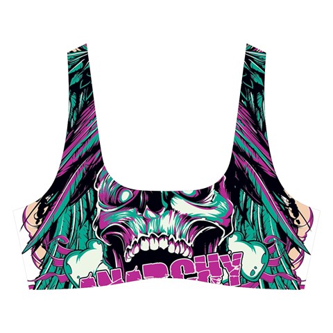 Anarchy Skull And Birds Cross Back Hipster Bikini Set from ArtsNow.com Front