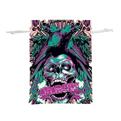 Anarchy Skull And Birds Lightweight Drawstring Pouch (L) from ArtsNow.com Back