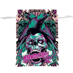 Anarchy Skull And Birds Lightweight Drawstring Pouch (XL) from ArtsNow.com Front