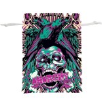 Anarchy Skull And Birds Lightweight Drawstring Pouch (XL)