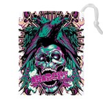 Anarchy Skull And Birds Drawstring Pouch (5XL)