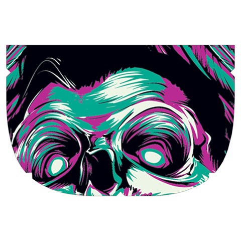 Anarchy Skull And Birds Make Up Case (Large) from ArtsNow.com Side Left