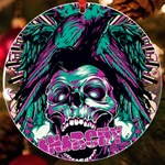 Anarchy Skull And Birds UV Print Acrylic Ornament Round