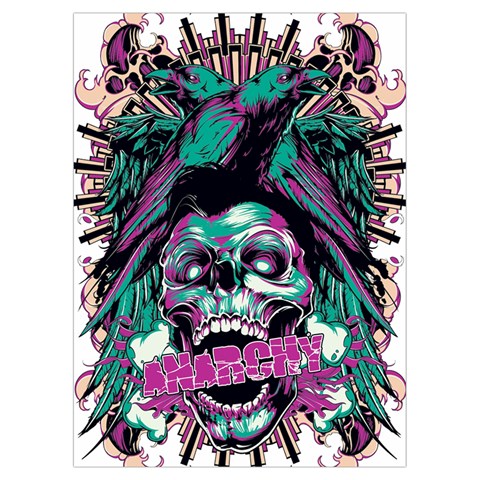 Anarchy Skull And Birds Playing Cards Single Design (Rectangle) with Custom Box from ArtsNow.com Card