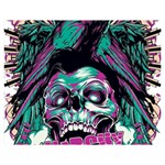 Anarchy Skull And Birds Premium Plush Fleece Blanket (Medium)