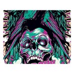 Anarchy Skull And Birds Premium Plush Fleece Blanket (Large)