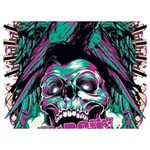 Anarchy Skull And Birds Premium Plush Fleece Blanket (Extra Small)