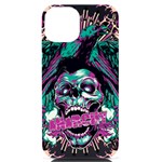Anarchy Skull And Birds iPhone 14 Black UV Print Case