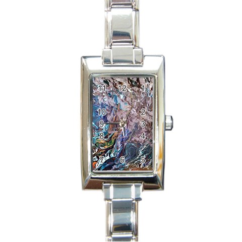 Abstract blend V Rectangle Italian Charm Watch from ArtsNow.com Front