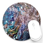 Abstract blend V Round Mousepad