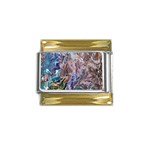 Abstract blend V Gold Trim Italian Charm (9mm)