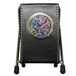 Abstract blend V Pen Holder Desk Clock