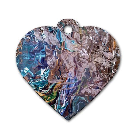 Abstract blend V Dog Tag Heart (Two Sides) from ArtsNow.com Front