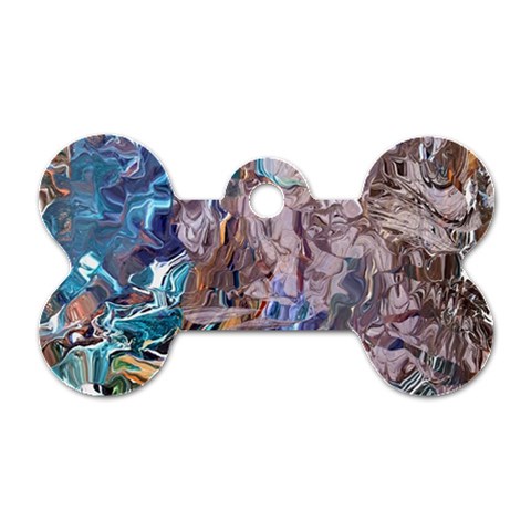 Abstract blend V Dog Tag Bone (Two Sides) from ArtsNow.com Front
