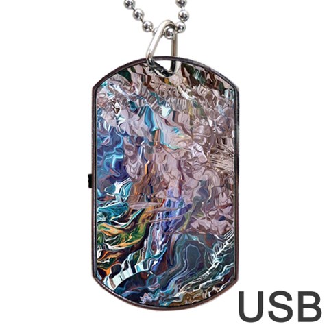 Abstract blend V Dog Tag USB Flash (One Side) from ArtsNow.com Front