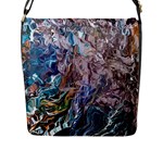 Abstract blend V Flap Closure Messenger Bag (L)