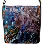 Abstract blend V Flap Closure Messenger Bag (S)