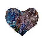 Abstract blend V Standard 16  Premium Flano Heart Shape Cushions