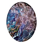 Abstract blend V Oval Glass Fridge Magnet (4 pack)