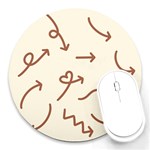 Abstract Arrow Sign Love Aesthetic Round Mousepad