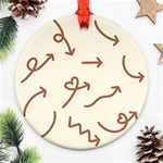 Abstract Arrow Sign Love Aesthetic Ornament (Round)