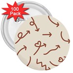 Abstract Arrow Sign Love Aesthetic 3  Buttons (100 pack) 