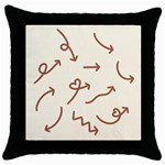 Abstract Arrow Sign Love Aesthetic Throw Pillow Case (Black)