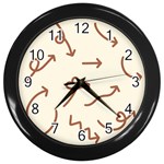 Abstract Arrow Sign Love Aesthetic Wall Clock (Black)