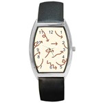 Abstract Arrow Sign Love Aesthetic Barrel Style Metal Watch