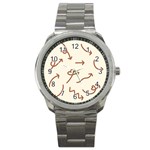 Abstract Arrow Sign Love Aesthetic Sport Metal Watch