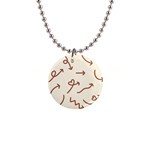 Abstract Arrow Sign Love Aesthetic 1  Button Necklace