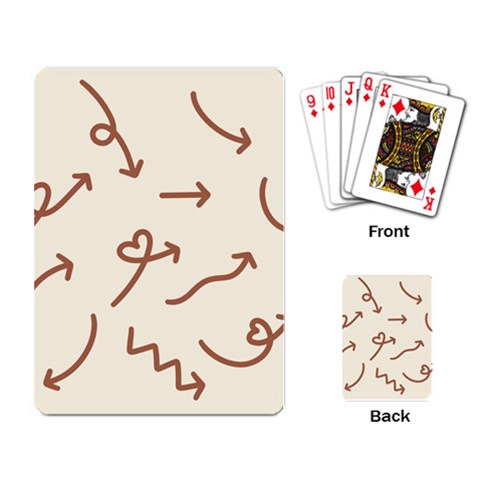 Abstract Arrow Sign Love Aesthetic Playing Cards Single Design (Rectangle) from ArtsNow.com Back