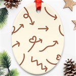 Abstract Arrow Sign Love Aesthetic Oval Ornament (Two Sides)