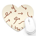 Abstract Arrow Sign Love Aesthetic Heart Mousepad
